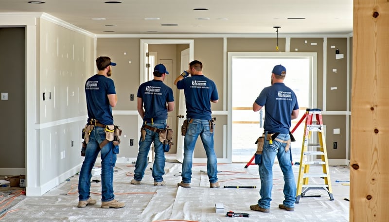 Chandler and More Enterprise, LLC team working on a remodeling project Chandler and More Enterprise, LLC team working on a remodeling project